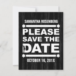 Big Type Bat Mitzvah Save the Date in Schwarz