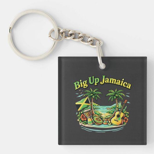 "Big Up" Jamaika Schlüsselanhänger (Vorderseite)