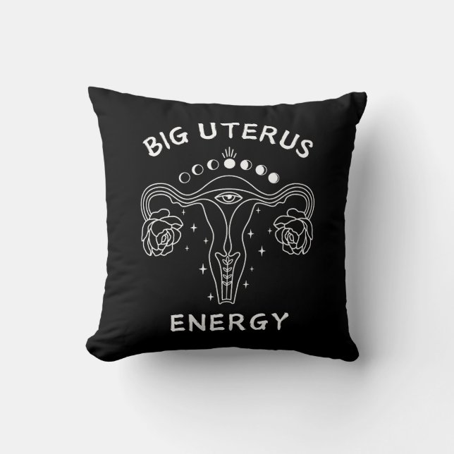 Big Uterus Energy Feminist Kissen (Vorderseite)