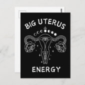 Big Uterus Energy Feminist Postkarte (Vorne/Hinten)