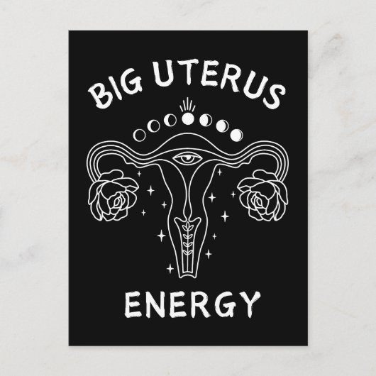Big Uterus Energy Feminist Postkarte (Vorderseite)