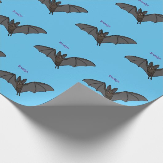 Big vampire bat cartoon illustration geschenkpapier (Ecke)