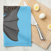 Big vampire bat cartoon illustration geschirrtuch (Viertel Falte)