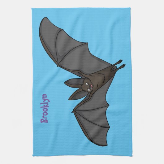 Big vampire bat cartoon illustration geschirrtuch (Vertikal)