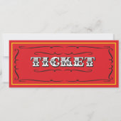 BIG Vintag Train Ticket Geburtstagsparty Einladung (Rückseite)