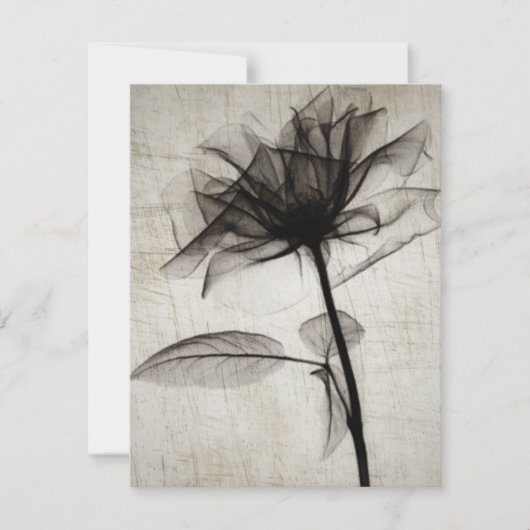Big Vintage X-Ray Flower Mitteilungskarte (Vorderseite)