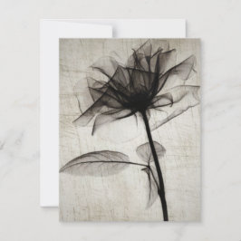 Big Vintage X-Ray Flower Mitteilungskarte