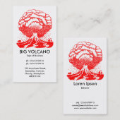 Big Volcano - Rot Visitenkarte (Vorne/Hinten)