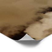 Big Vollmond hinter Wolken vorbei Poster (Ecke)