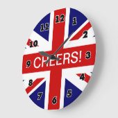 Big wall clock with british flag / union Jack Große Wanduhr (Winkel)