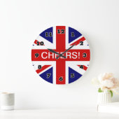 Big wall clock with british flag / union Jack Große Wanduhr (Zuhause)