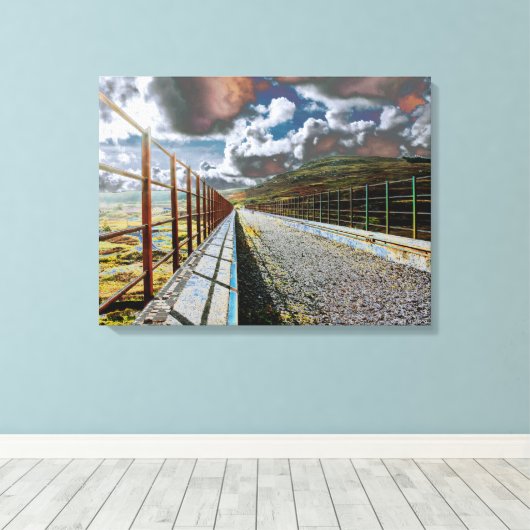 Big Water of Fleet Viaduct Card Acrylic Print Leinwanddruck (Insitu (Holzboden))