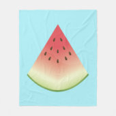 Big Watermelon Slice Illustration auf blau Fleecedecke (Vorderseite)