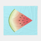Big Watermelon Slice Illustration auf blau Fleecedecke (Vorderseite (Horizontal))