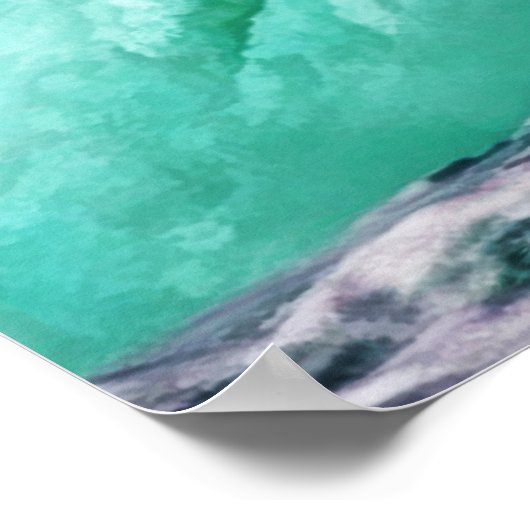 Big Wave Behalte auf Rolling Poster (Ecke)