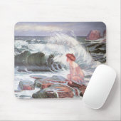 Big Wave Splashing am Strand (Frantisek Kupka) Mousepad (Mit Mouse)