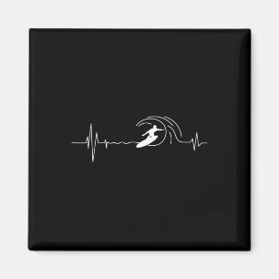 Big Wave Surfen Herzschlag - Surfer Strandliebhabe Magnet