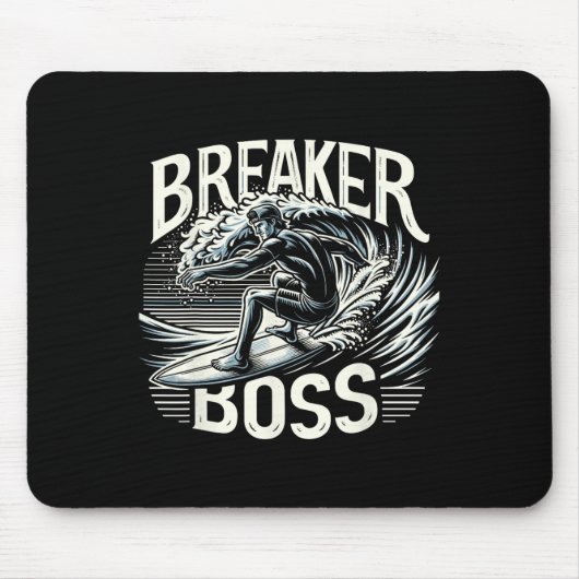 Big Wave Surfen Surfer Strand Wellenbrecher Chef S Mousepad (Vorne)