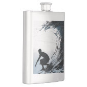Big Wave Surfer Personalisiertes Geschenk Flachmann (Rechts)