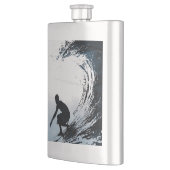 Big Wave Surfer Personalisiertes Geschenk Flachmann (Links)