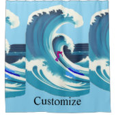 Big Wave Surfer Thunder_Cove Duschvorhang (Vorderseite)