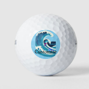 Big Wave Surfer Thunder_Cove Golfball