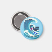 Big Wave Surfer Thunder_Cove Magnet (Vorderseite/Rückseite)