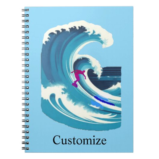 Big Wave Surfer Thunder_Cove Notizblock (Vorderseite)