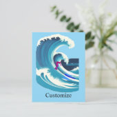 Big Wave Surfer Thunder_Cove Postkarte (Stehend Vorderseite)