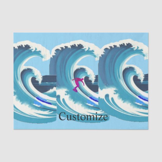 Big Wave Surfer Thunder_Cove Seidenpapier (Vorderseite)