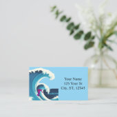 Big Wave Surfer Thunder_Cove Visitenkarte (Stehend Vorderseite)