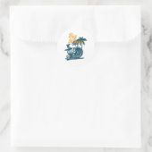 Big Waves Runder Aufkleber (Tasche)
