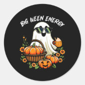 Big Week Energie Funny Ghost Drink Pumpkin Gewürz  Runder Aufkleber (Vorderseite)