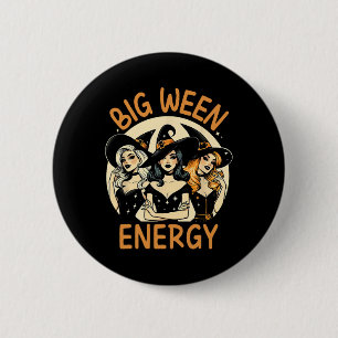 Big Ween Energy Halloween Vintagen Hexen Männer Fr Button
