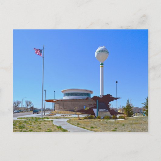 Big Well Museum, Greensburg, Kansas Postkarte (Vorderseite)