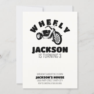 Big Wheel Boy zum Geburtstag Einladung Wheely Big