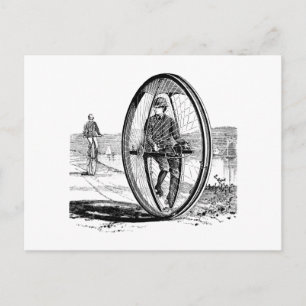 Big Wheel Cycle - Vintages Einrad Postkarte