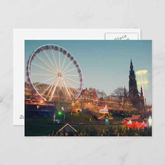 Big Wheel in Edinburgh Postkarte (Vorne/Hinten)