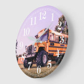 Big Wheel-Schulbus Große Wanduhr (Winkel)