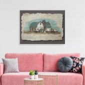 Big White Amish Barn Leinwanddruck (Insitu (Wohnzimmer))