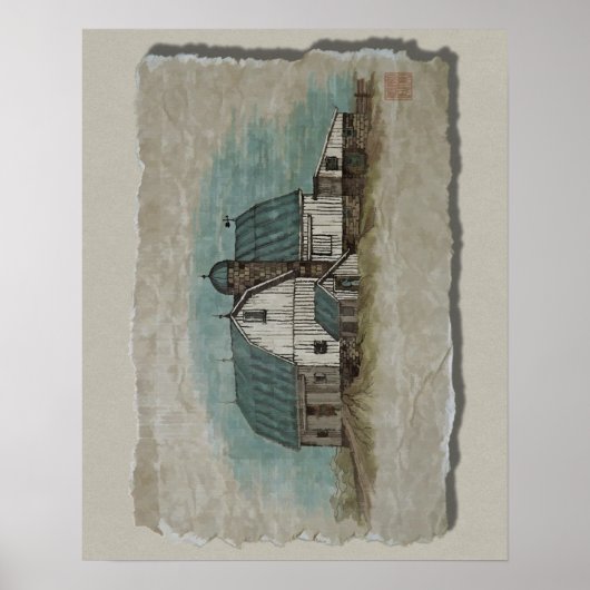 Big White Amish Barn Poster (Vorne)