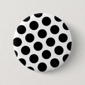 Big White and Black Polka Dots Button (Vorderseite)