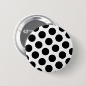 Big White and Black Polka Dots Button (Vorne & Hinten)