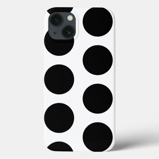 Big White and Black Polka Dots Case-Mate iPhone Hülle (Rückseite)