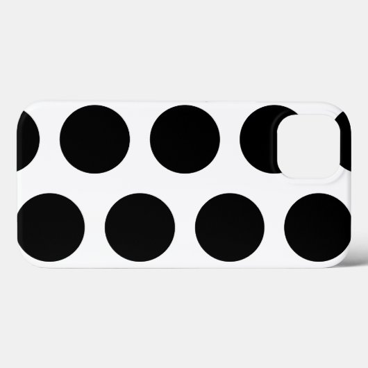 Big White and Black Polka Dots Case-Mate iPhone Hülle (Rückseite (Horizontal))