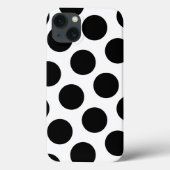 Big White and Black Polka Dots Case-Mate iPhone Hülle (Rückseite)