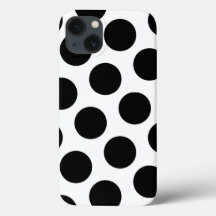 Big White and Black Polka Dots