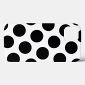 Big White and Black Polka Dots Case-Mate iPhone Hülle (Rückseite (Horizontal))