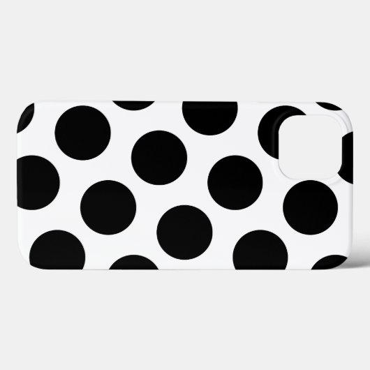 Big White and Black Polka Dots Case-Mate iPhone Hülle (Rückseite (Horizontal))