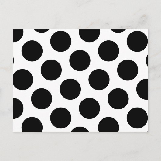 Big White and Black Polka Dots Postkarte (Vorderseite)